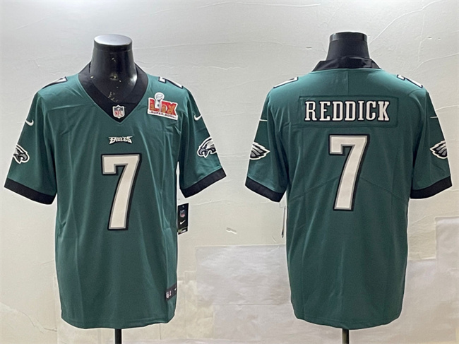Men's Green Philadelphia Eagles #7 Haason Reddick 2025 Super Bowl LIX Patch Vapor Untouchable Limited Stitched Football Jersey